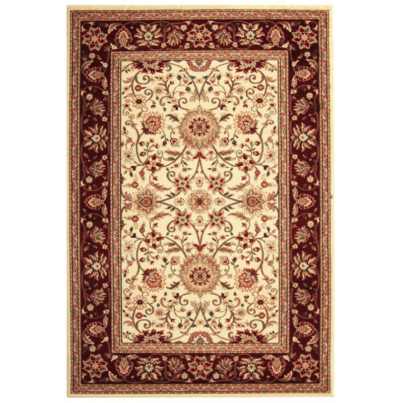 Lyndhurst Oriental Area Rug, Rectangle 160 x 229 cm, Ivory/Red