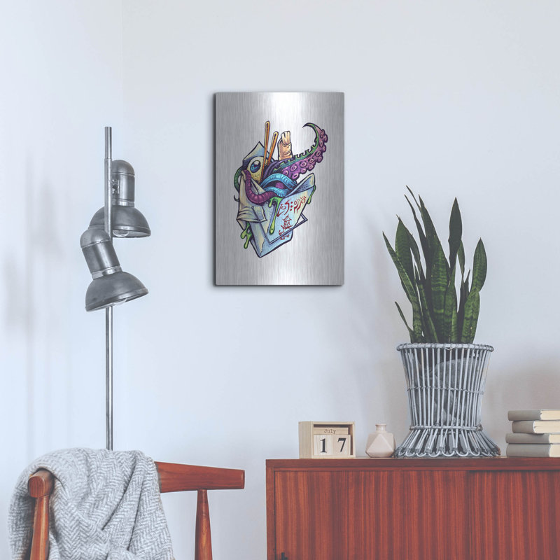 «Take Out Box» par Flyland Designs, art mural en métal,, H 24 po x l 16 po