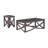 Chandar Weathered Brown Rectangular Cocktail Table with Genuine Stone Top