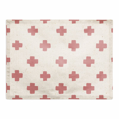 Napperon à motif de croix suisse.