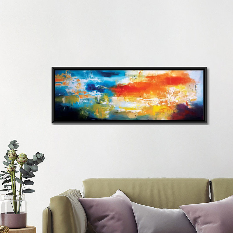 Dualité, reproduction d'art sur toile tendue, H 16 po x l 48 po x P 1,5 po, Toile avec cadre noir