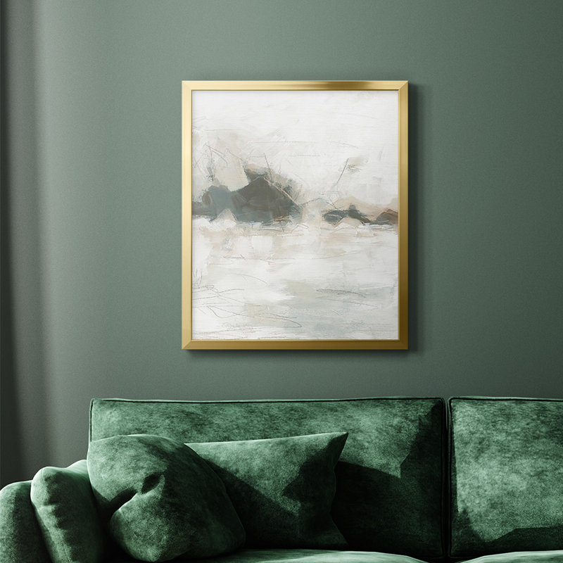 Toile encadrée de qualité supérieure Horizon Break I - prête à être accrochée, Or, H 24 po x l 20 po