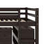 Lit mezzanine multifonctionnel avec tablettes intégrées et bureau roulant portable-2055697841