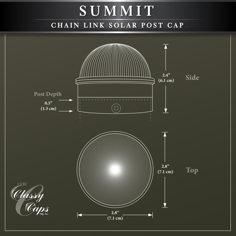 Low Voltage Integrated LED Fence Post Cap Light 3 In. X 3 In. with Base Adapter Included, Black