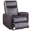 Fauteuil inclinable électrique brun avec accoudoirs carrés
