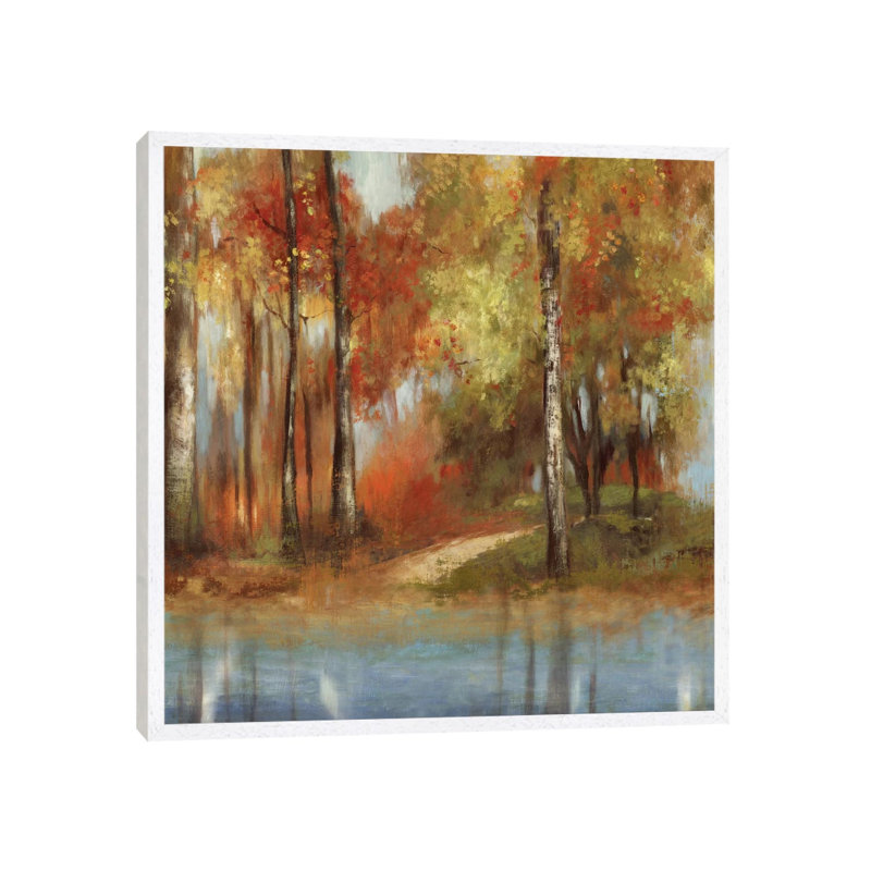 Indian Summer by Allison Pearce - Painting on Canvas, 93.98 cm H x 93.98 cm W, White Framed Canvas