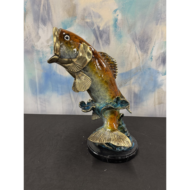 Sculpture en bronze coulé The Big Catch