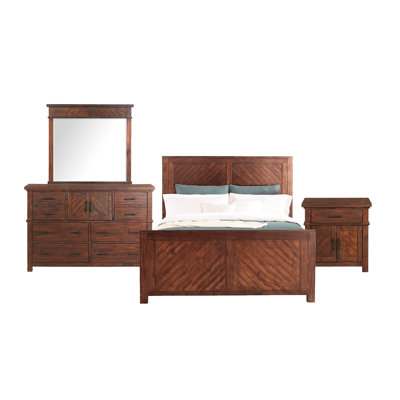 Ensemble de chambre avec très grand lit plateforme 4 pièces Lucienne