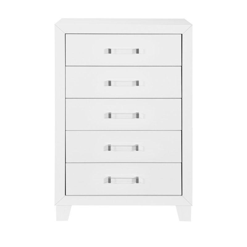 OMODA 5PC WHITE BEDROOM SET WITH LED, Queen