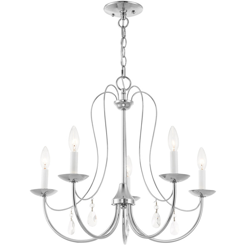 Gaiwan 5 - Light Dimmable Classic / Traditional Chandelier, Polished Chrome, No