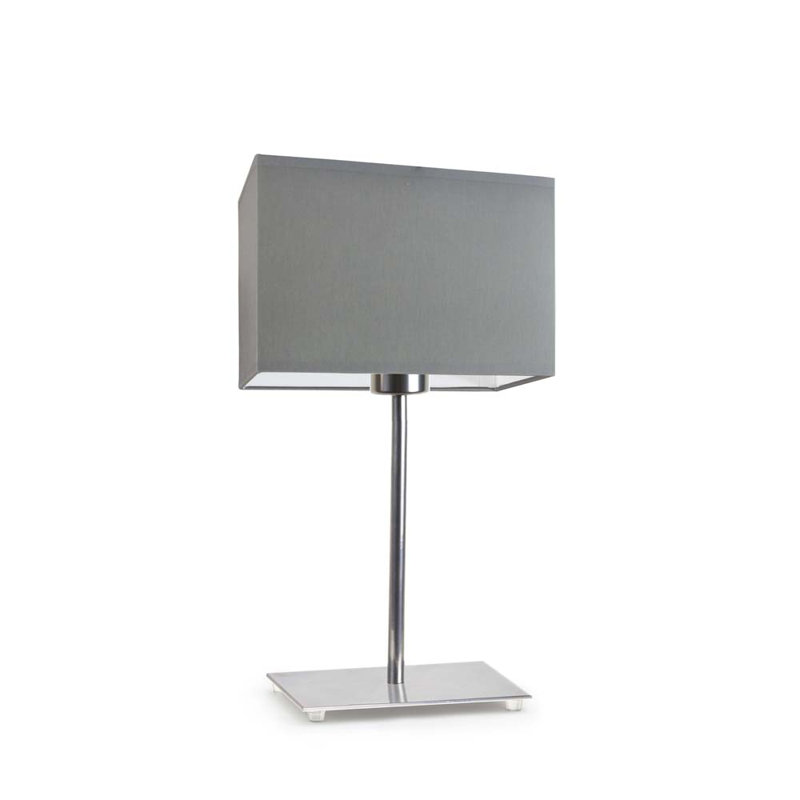 Asaya Metal Table Lamp, Chrome, Grey