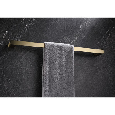 Bathroom Hardware 5 - 304 Steel, Rust- Assurance, Modern Concept, Easy Install For Multiple Rooms, Brushed Gold Glow 5 Fixture Package , Tarnish- Quality, Design, To Anywhere, Includes All Hardware,