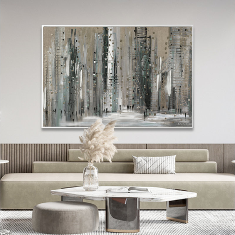 Sage Night Print by Ekaterina Ermilkina, Wrapped Canvas, 40" H x 60" W