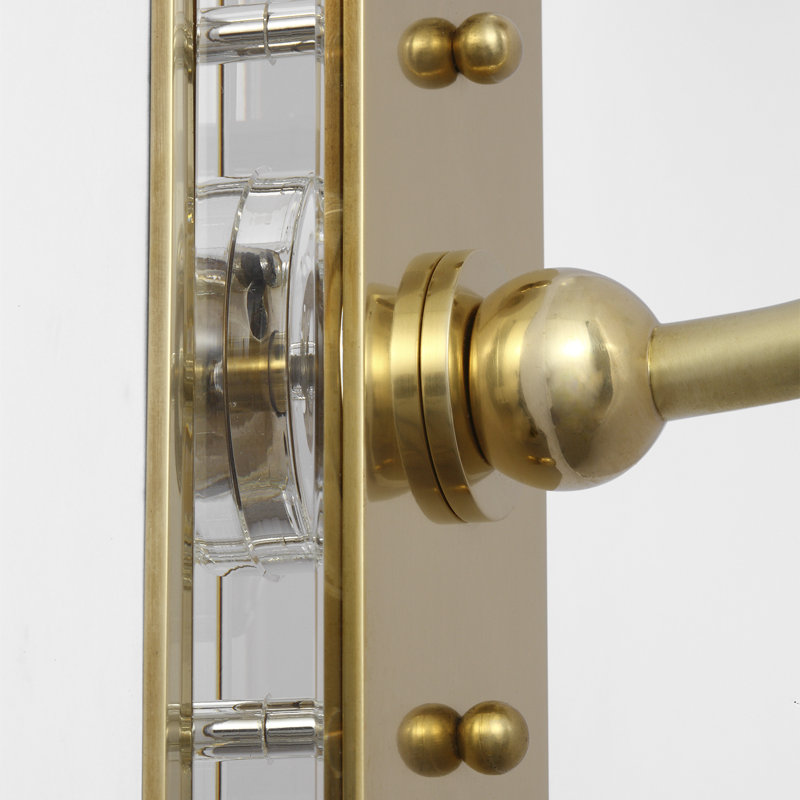 Thomas O'Brien Hulton 17" Cordless Single Sconce with Glass Shade, Hand-Rubbed Antique Brass