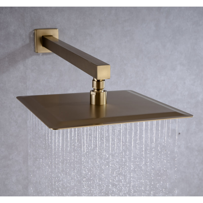 Shower Faucet with Rough-in Valve, Brushed Gold
