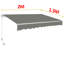 Dakota Fields Fabric Cover Retractable Patio Awning-132799826-20748280