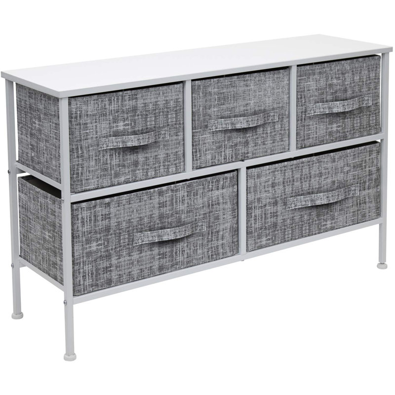 Storage Cube Dresser - Gray White, White/Grey