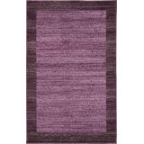Tapis mauve à motif géométrique Desdemona