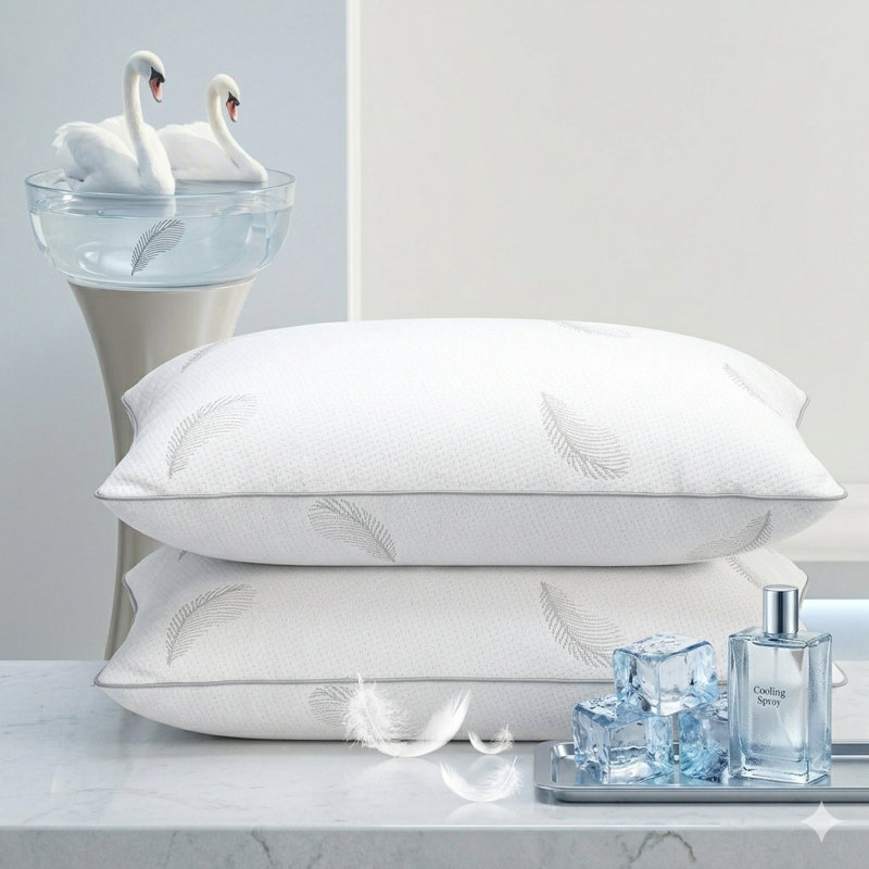 Oreillers de lit standard de luxe, oreillers en duvet synthétique de qualité supérieure avec housse respirante et respectueuse de la peau