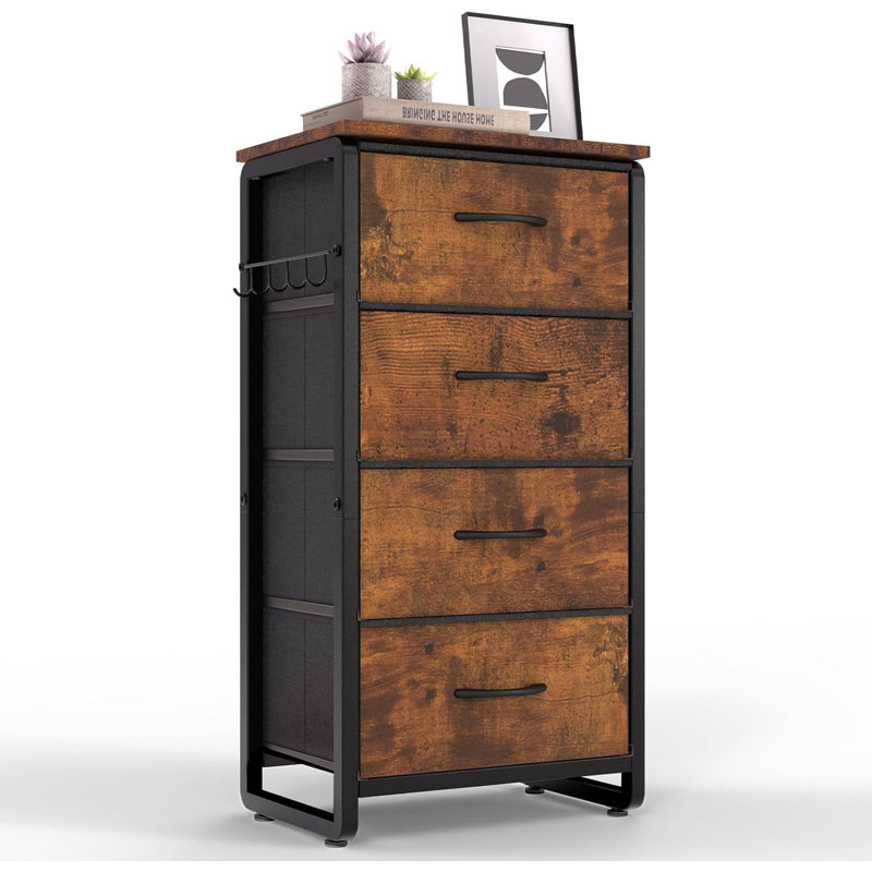 4 Drawer Storage Drawer, Brown