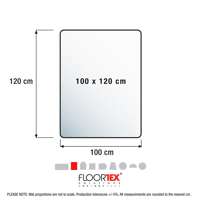 Floortex Ultimat Polycarbonate  Chair Mat for Carpets, 120 x 100cm
