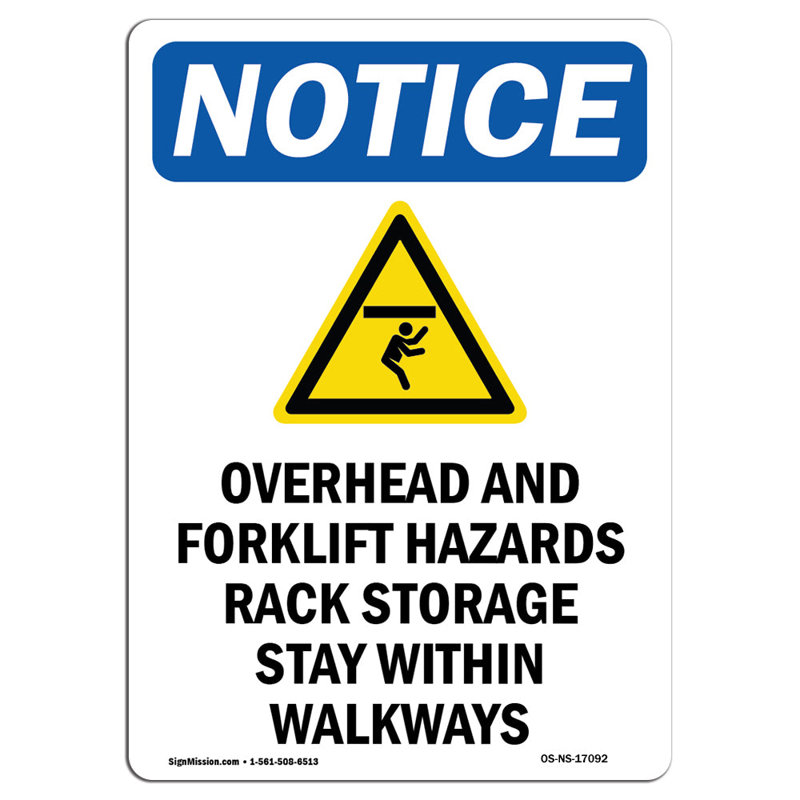 Overhead and Forklift Sign with Symbol