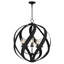 Luminaire suspendu noir 5 lumières Blacksmith