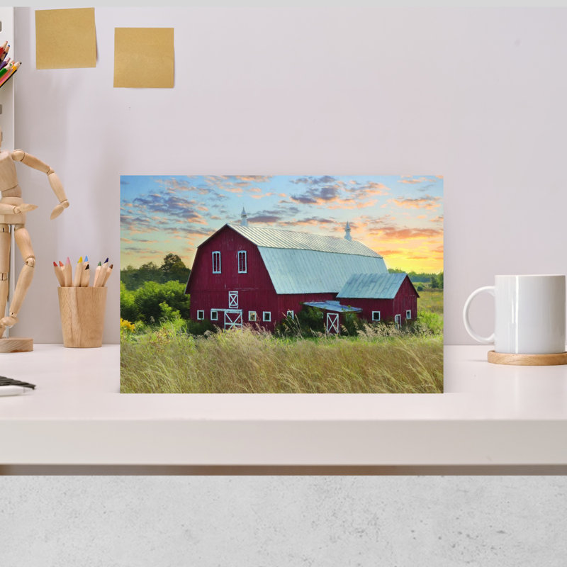 Contemporary Art Classic Dramatic Rustic Autumn Landscape Wall Art, 12" H x 18" W