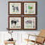 Golden Cuisine Sheep - Ensemble de 4 peintures sur toile encadrées-60147941-60147949