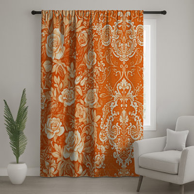 Rideaux Ornate Floral Roses