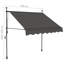 Dakota Fields 150cm W x 120cm D Polyester Cover Retractable Window Awning-1227541540