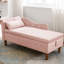 Méridienne rose pour chambre à coucher - expérience de confort en velours doux et rembourré-753660171