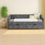 Lit simple tapissier avec rangement moderne