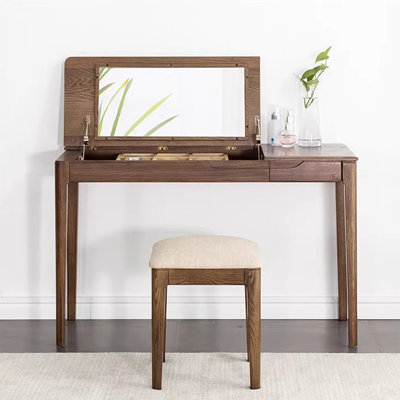 Makeup Vanity with Light mirror,1 drawers,1 chair