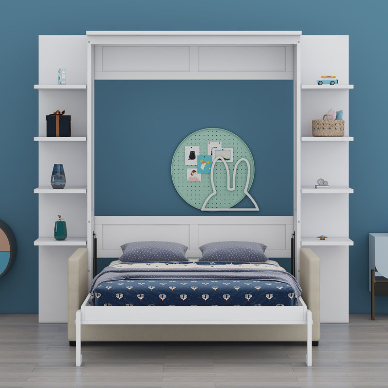 Murphy Bed Wall Bed With Sofa, White