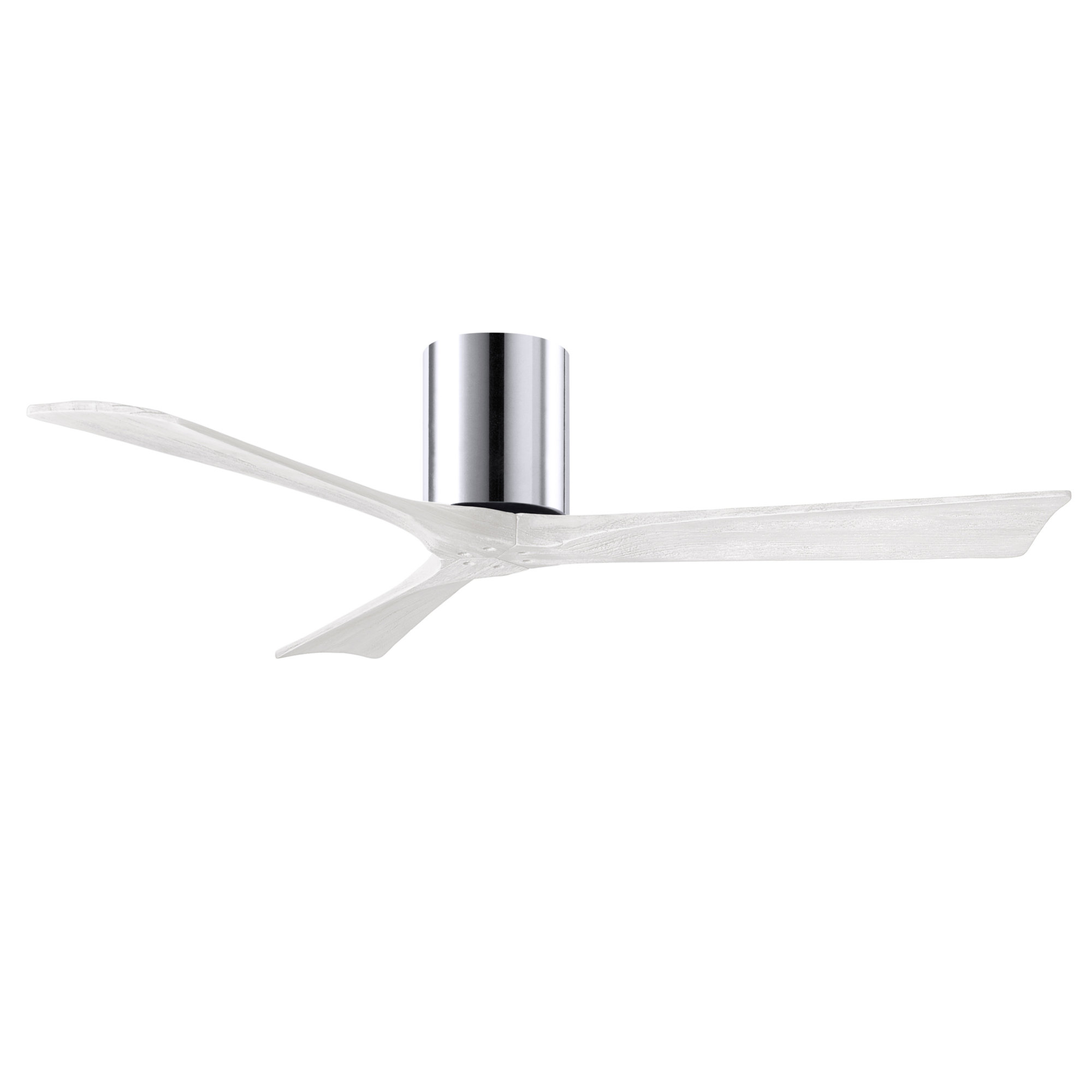 Olivier 3 Blade Ceiling Fan, Polished Chrome, Matte White, 52"
