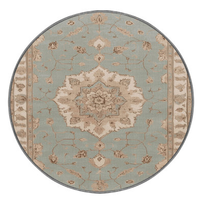 Machine Washable Tabriz Gray Area Rug