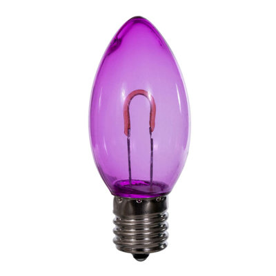 Astoria Grand Transparent U-Shaped Filament Bulb, E17 Base, 120V, .6 Watts, 25 Bulbs per bag