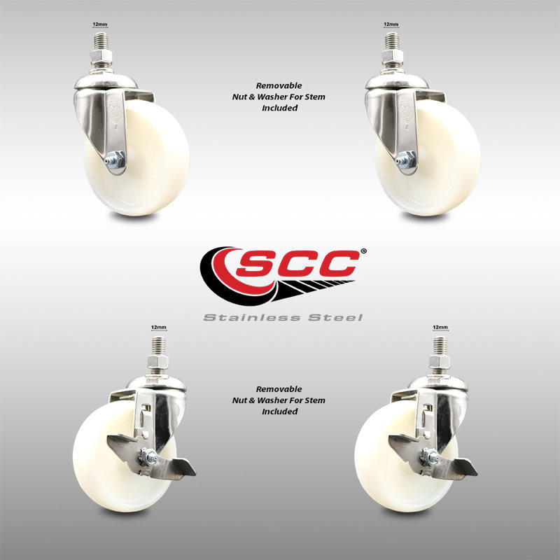 4 Piece Nylon Caster Set