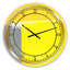 Gris et jaune bleu abstrait - horloge murale moderne-50581988