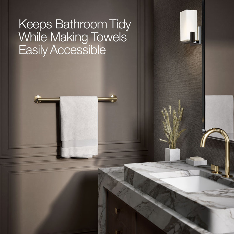 Components Towel Bar, Vibrant French Gold, 24"W