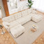 Canapé modulaire avec repose-pieds Upholstery-1333180073