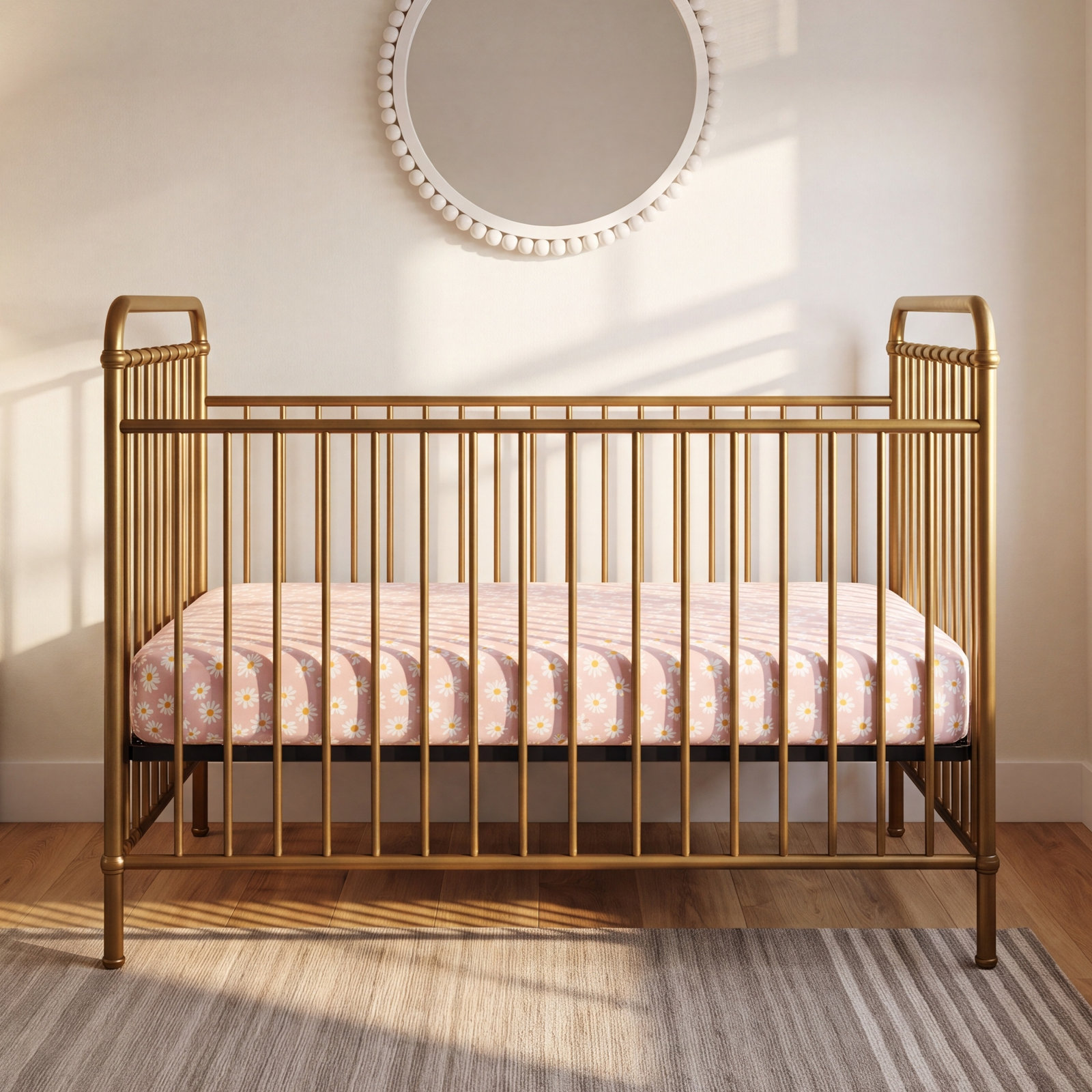Daisy Organic Muslin Midi Crib Sheet