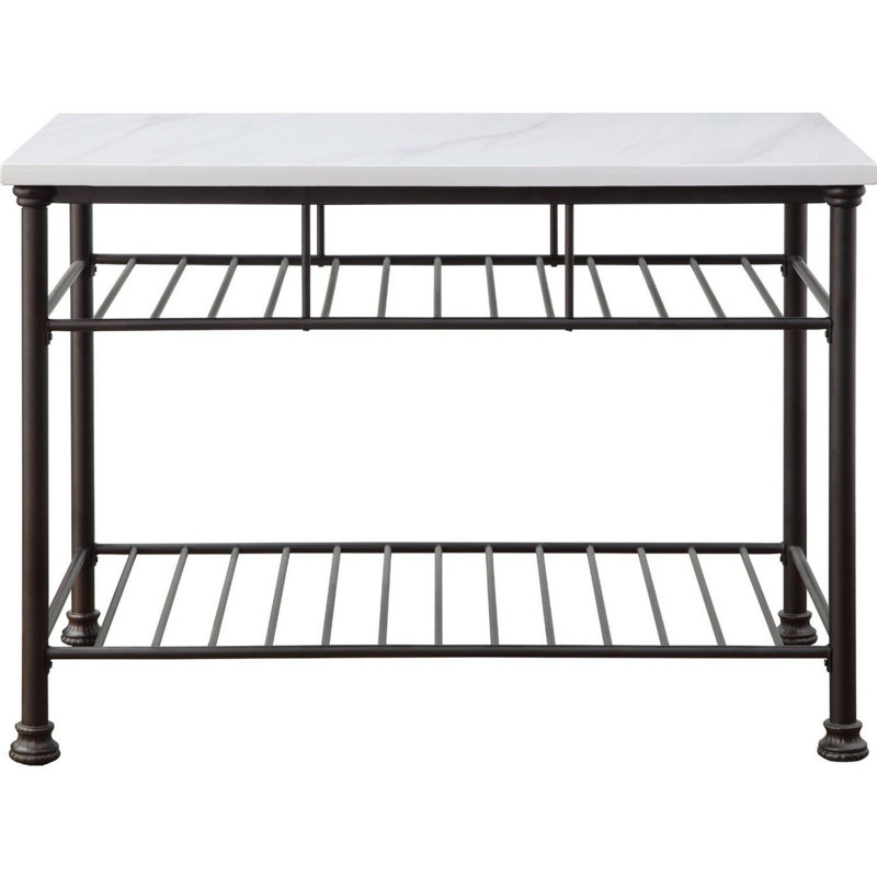 Ksandra Marble Top Kitchen Island