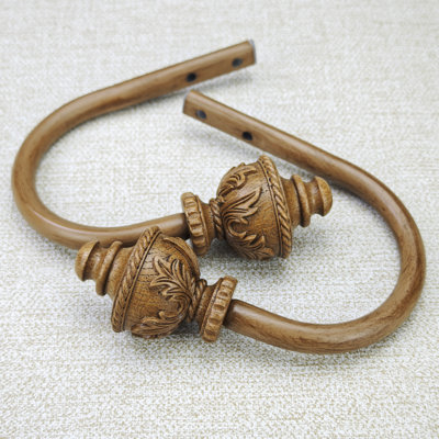 Ensemble de 2 rideaux ornés de rideaux sculptés