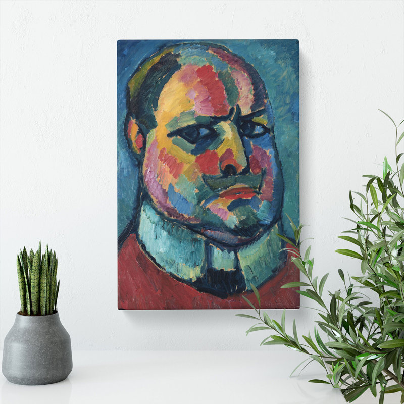 Self-Portrait by Alexej Von Jawlensky - Wrapped Canvas Painting, 50cm H x 35cm W x 3cm D
