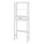 Armoire de rangement au-dessus de la toilette blanche avec un tiroir et 2 tablettes