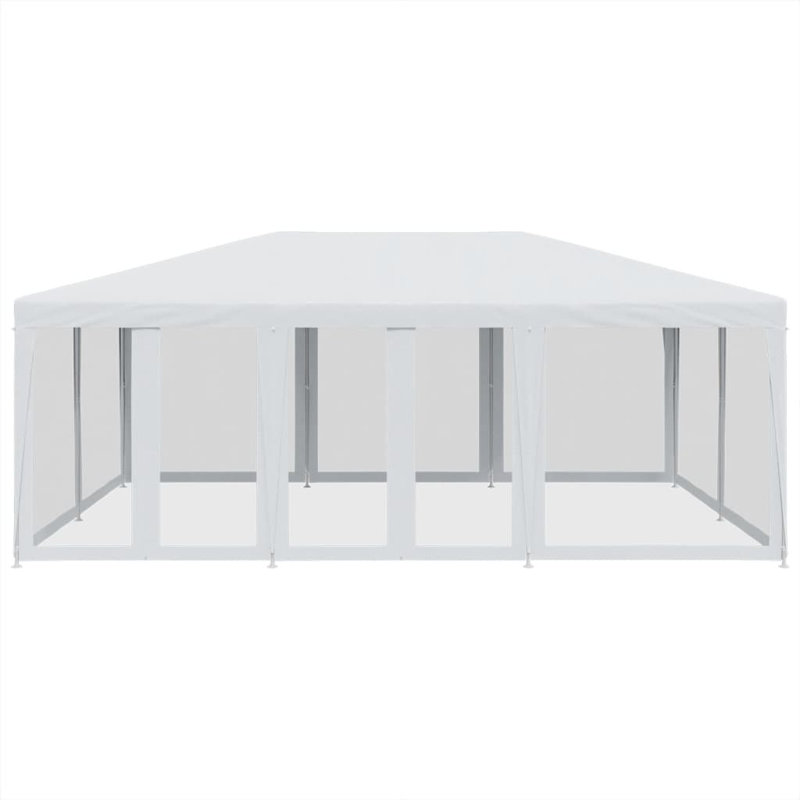 Manatuto 3m x 3m Steel Party Tent, 280cm H x 600cm W x 400cm D, White
