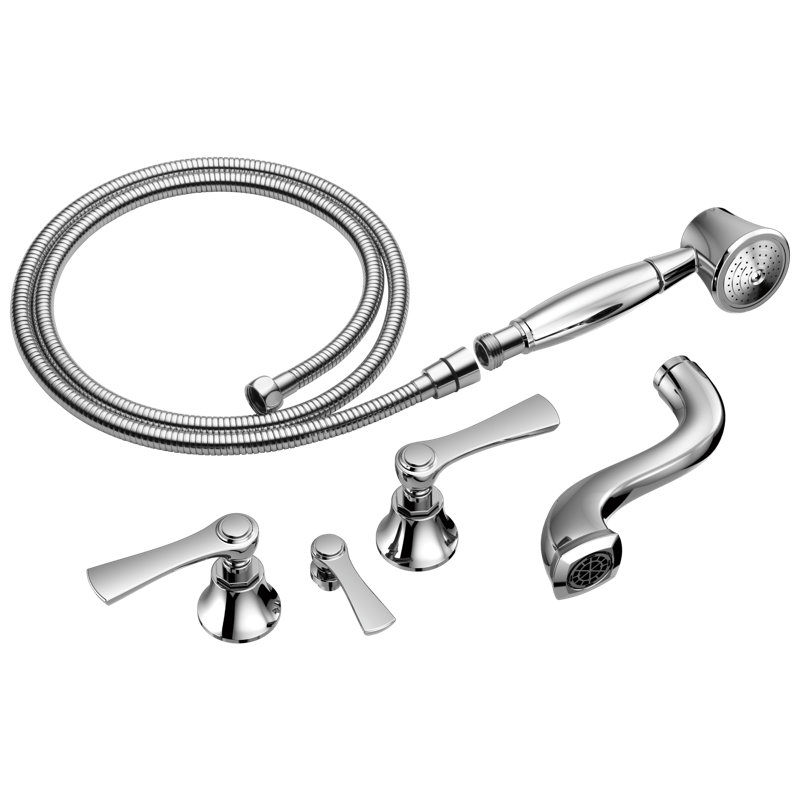 Rook® Two-Handle Tub Filler Trim Kit With Lever Handles, Chrome