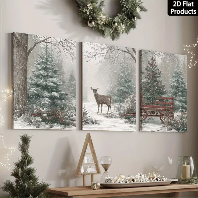 3 Piece Wrapped Canvas Wall Art